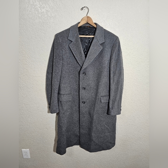 Vintage Hambergers and Kennedys Gray Wool Blend Overcoat